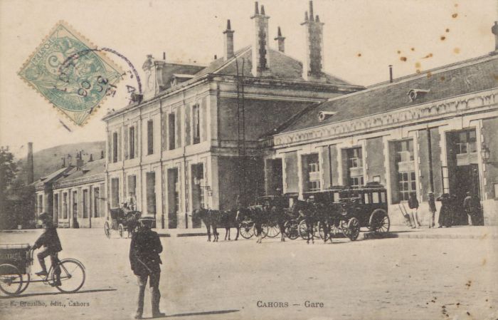 illus 1. La 2e gare de Cahors. Archives dpartementales du Lot, carte postale : 9 Fi 550