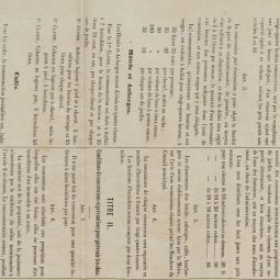 illus 2-B. La distribution de l'eau. Archives dpartementales du Lot, affiche (cahier des charges et tarif pour la concession de l'eau), 1854 : 2 O 62/20