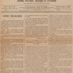 La Gupe du Quercy n 1, 6 juin 1886. Archives dpartementales du Lot : 1 PER 22/1