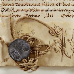 Sceau de plomb de la bulle pontificale d'Urbain VIII, 1636 - Archives dpartementales du Lot, G 33