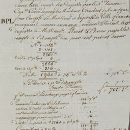 Compte de vente de sucre du 31 juillet 1785 : 18 J Non class Archives dpartementales du Lot