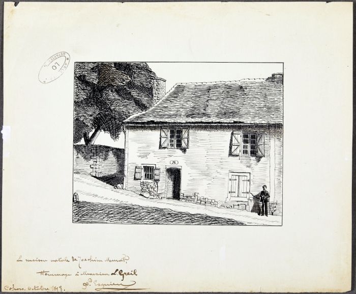 Louis Esquieu : la maison natale de Joachim Murat, 1898 - Archives dpartementales du Lot, 4 Fi 10