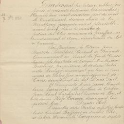 Contrat de mariage de J.-B. Bessires le 29 vendmiaire an X (21 octobre 1801), Archives dpartementales du Lot : J 1067 