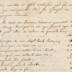 Inventaire aprs dcs de mars 1770. Archives dpartementales du Lot : J 1538