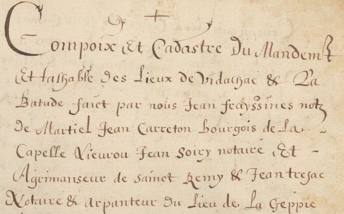 Compoix de Vidaillac, 1668. Archives dpartementales du Lot : EDT333/2