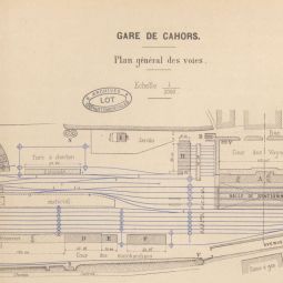 illus 2. La 2e gare de Cahors. Archives départementales du Lot, plan général des voies, sans date : 74 S 4