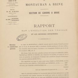 illus 4-A. La 2e gare de Cahors. Archives départementales du Lot, rapport sur l'exécution des travaux, vers 1891 : 74 S 4