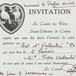 Archives départementales du Lot. Carton d'invitation, 1980 : 1209 W 204 non classé