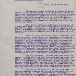 Archives dpartementales du Lot . Clbration du 150e anniversaire de la Rvolution franaise, 18 fvrier 1939 : 3 T 64