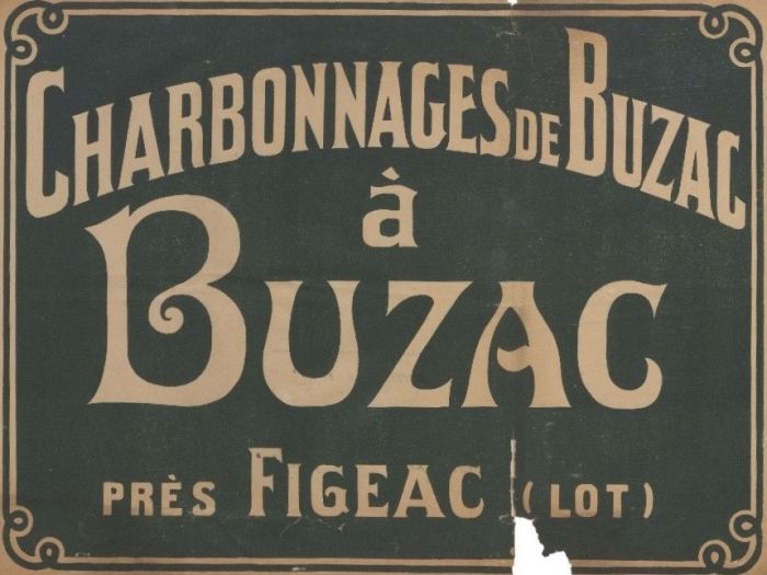 Archives dpartementales du Lot : 62 J 73 Enseigne des Charbonnages de Buzac 