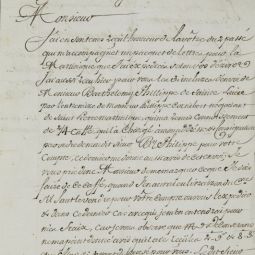 Lettre du 8 août 1771 : 18 J Non classé Archives départementales du Lot