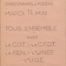 Collecte sur mai 68 Archives départementales du Lot : 79 J 7