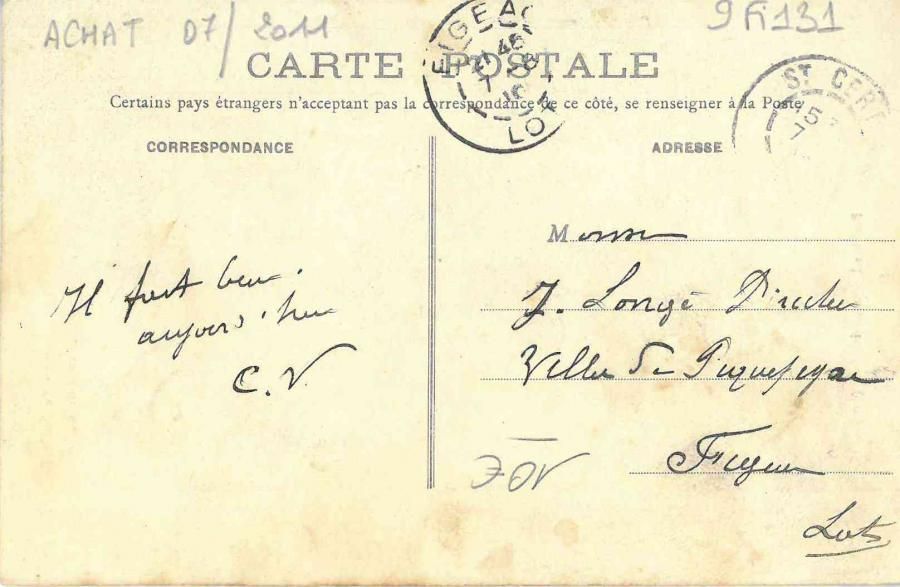 Ecrire et correspondre au début du XXe siècle - Archives départementales du Lot