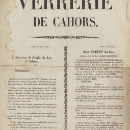 illus 1. La verrerie. Archives départementales du Lot, Pétition du sieur Lecour, 1834 : 5 M 28