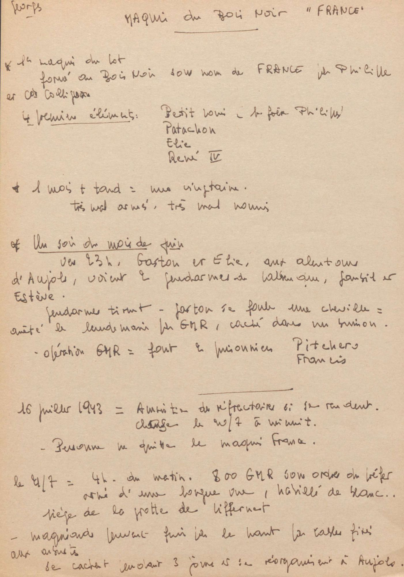 Archives départementales du Lot. Fonds Pierre Laborie : 74 J 79