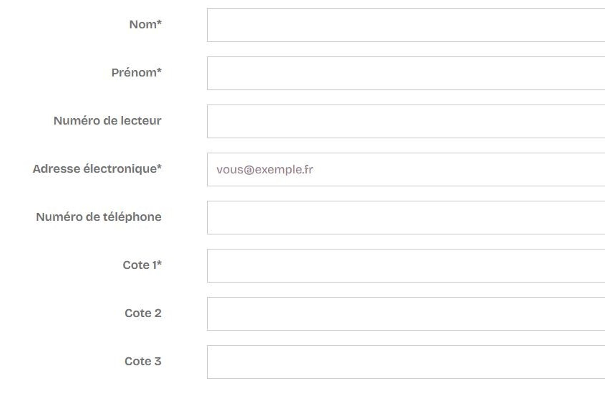 Demande d'information, de recherche, de reproduction