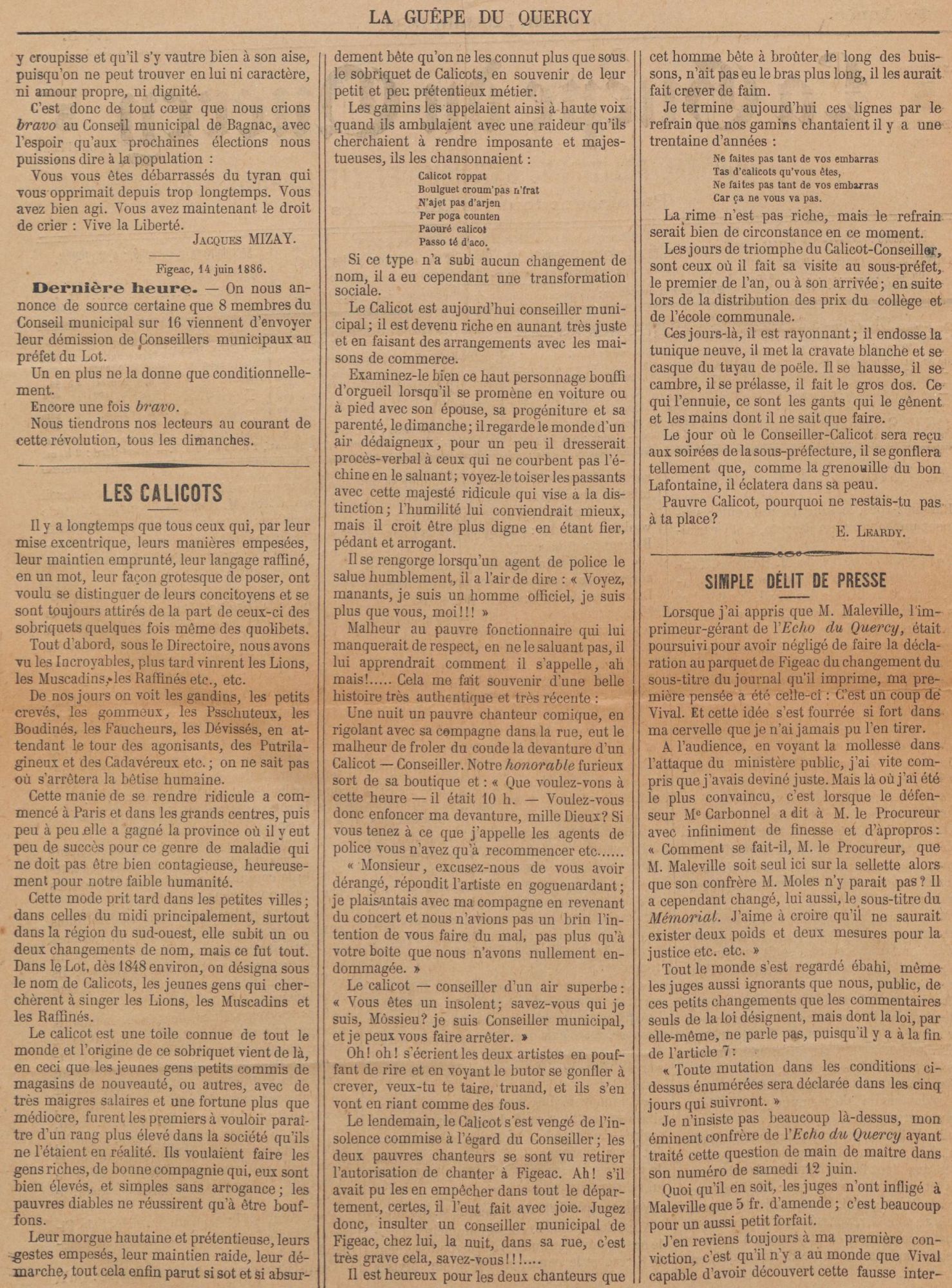 « La Guêpe du Quercy » 2 