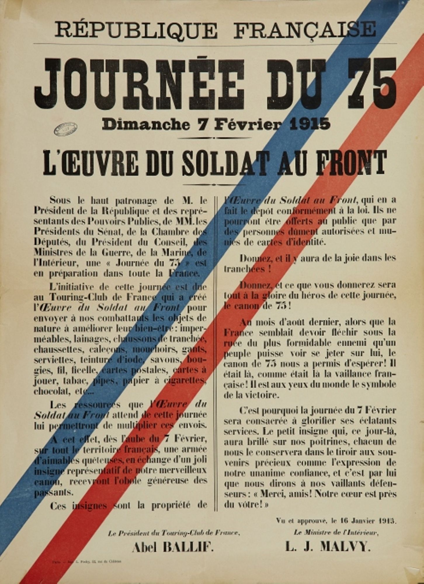 "Journée du 75", 7 février 1915 