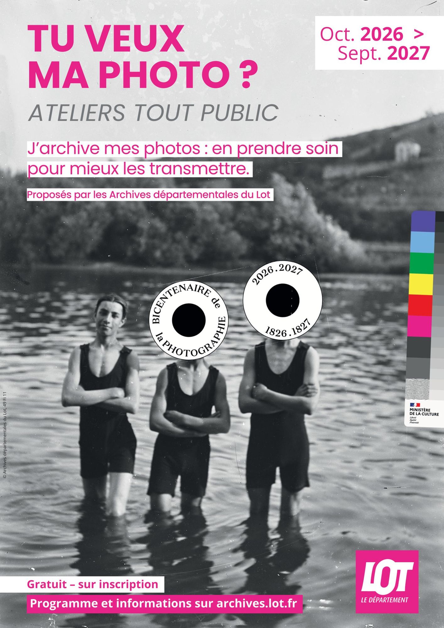 On se jette à l'eau pour conserver ses photos (AD46 49 Fi 11)